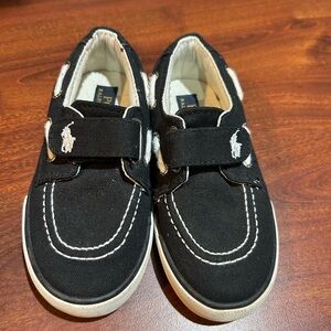 Polo by Ralph Lauren Kids Black Canvas Shoes Little Kid Sz 9